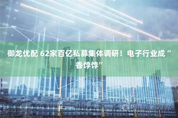 御龙优配 62家百亿私募集体调研！电子行业成“香饽饽”